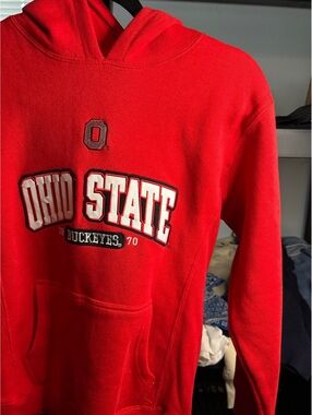 Ohio State Buckeyes Red Hoodie Sweatshirt Size L